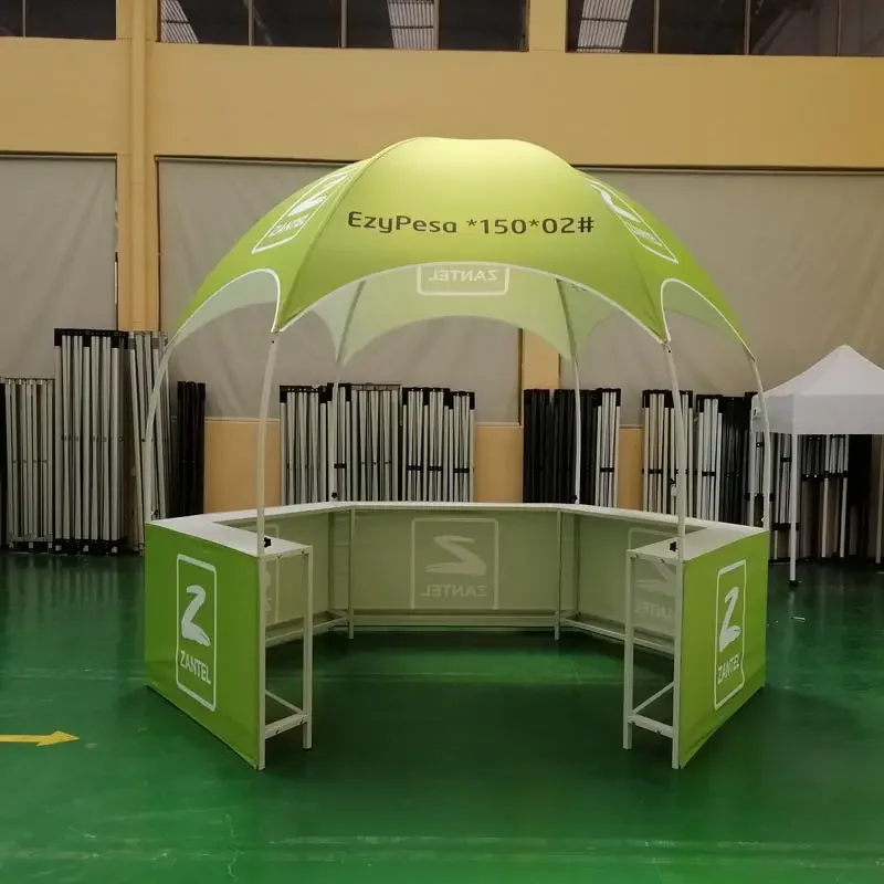 Custom Advertising promo kiosk Booth promotion events Exhibition Booth 3x3 Tent large display hexagonal Dome Tent