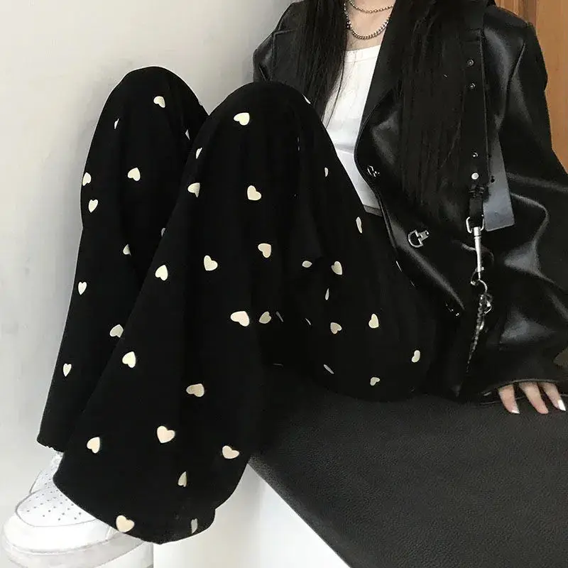 Sleep Bottoms Women Love Sweet All-match Simple Daily Home Special Charming Korean Style Casual Popular Ladies Spring Graceful