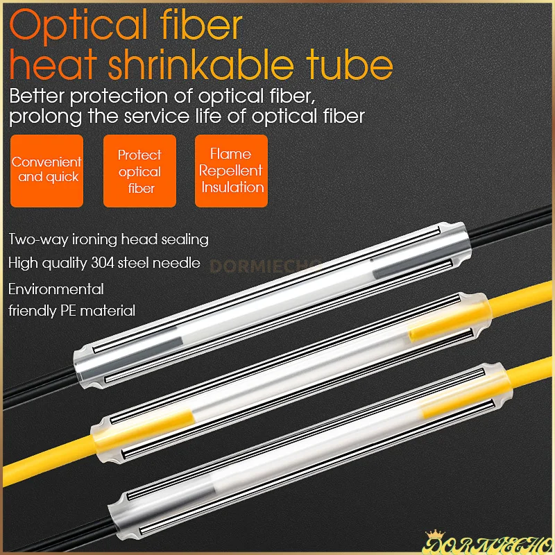 High Precision Double Needle Fiber Heat Shrinkable Tube 60mm×5.5mm FTTH Fiber Fusion Splice Protection Tube Free Shipping