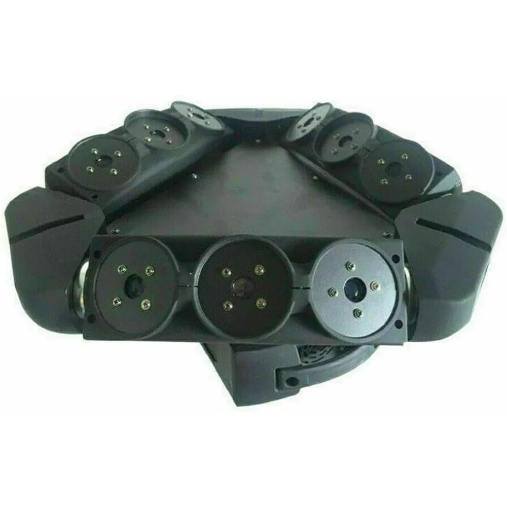 TFCFL 4 in 1RGBW 9 Mata Lampu Panggung Moving Head Party Light, Lampu Sorot/Pinspot 160W untuk DJ Party, 8/16 Channel