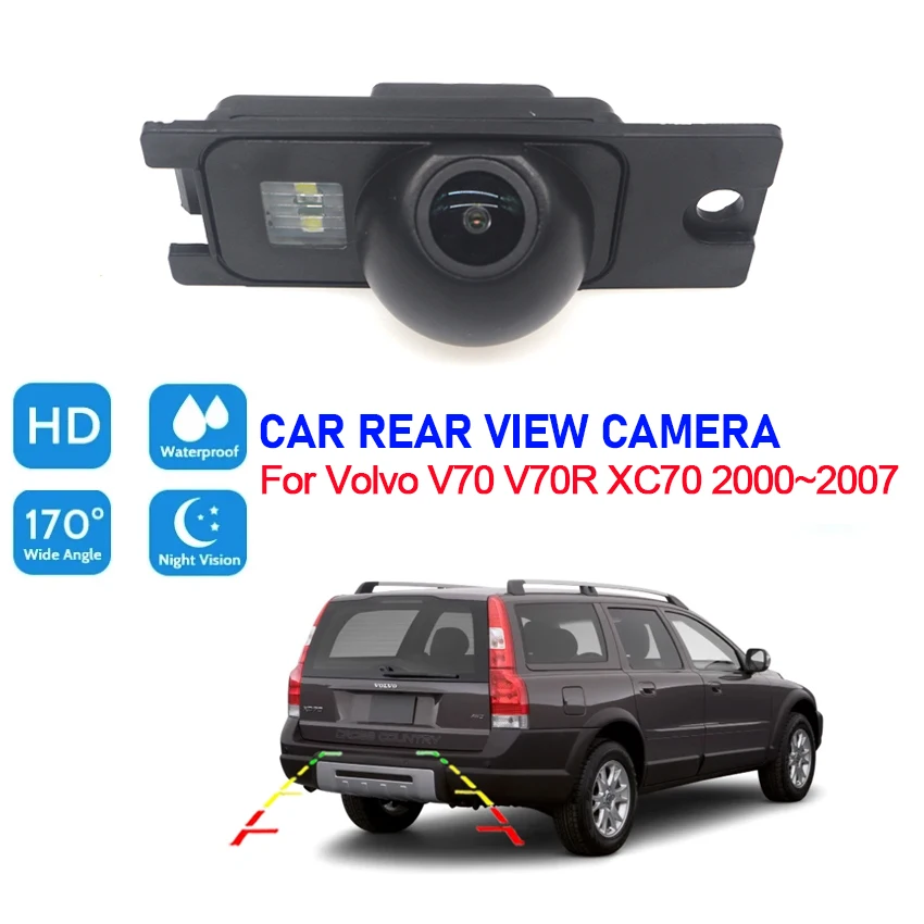 Caméra de recul CCD Full HD avec vision nocturne, pour Volvo V70 v70R XC70 2000 2001 2002 2003 2004 2005 2006 2007