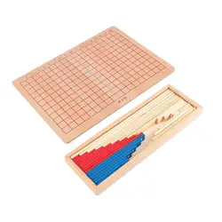 Montessori Math Toys Material Learning Teaching Aids Sensory Toys Addition Subtraction Strip Board Wooden Subtraction Board