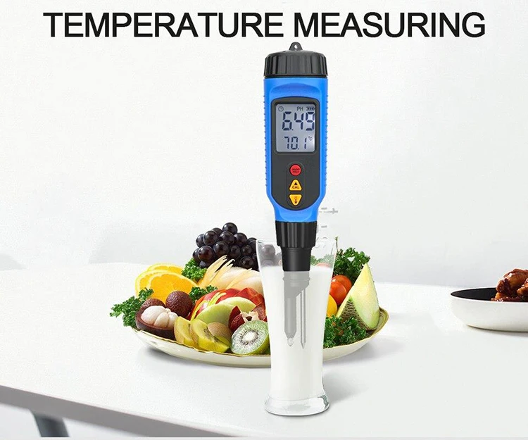 Digital Penetration PH Meter Dough Meat Vegetable Fruit Sauces Semi-solid PH Tester Acidimeter PH818M