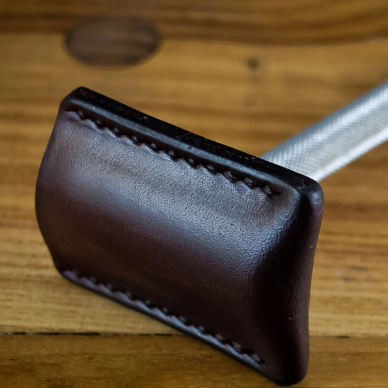 Leather Double Edge Safety Razor Head Protective Sheath, Shaving Travel Cover for Traveling Professional Barbers