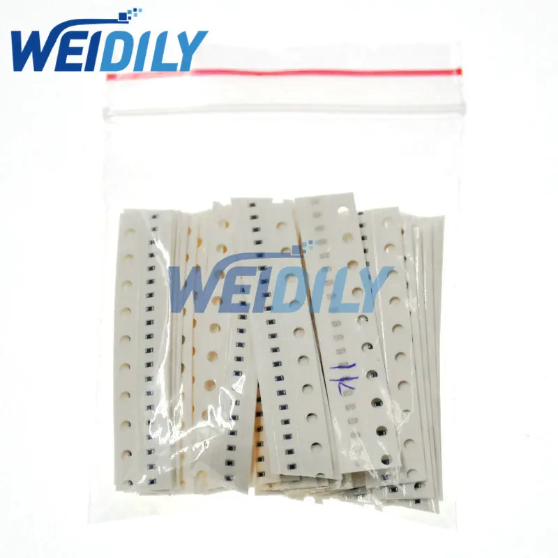 0402 SMD Resistor Kit Assorted Kit 1% 1ohm-1M ohm 33valuesX 20pcs=660pcs Sample Kit Resistance Set