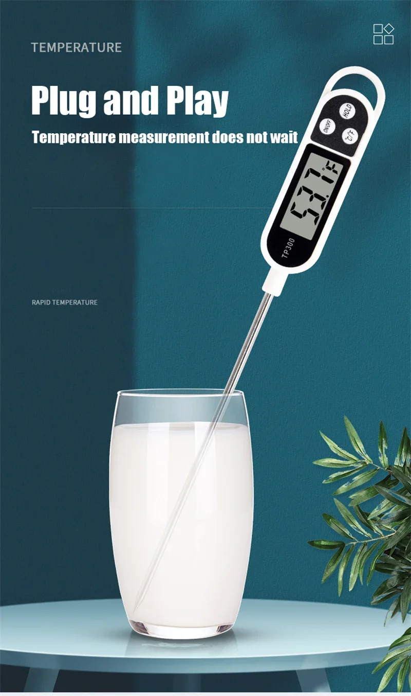 Digitales Küchenthermometer TP300, Wasser- und Ölthermometer für Fleisch, Kochen, Lebensmittel, Grill, Elektronisches Ofenthermometer, Küchenwerkzeuge – Detail 1