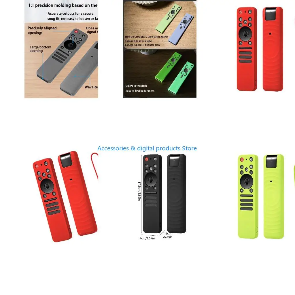 77JD Soft Protective Skin Cover For MR25GA Remote Silicone Case With Precise Button Cutout Lanyard Improved Grip Surfaces
