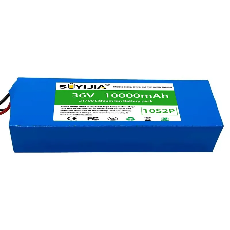 Batterie Au Lithium 36V10Ah 21700 5C Avec Batterie Rechargeable BMS 10S2P Adaptée À La Batterie De Grande Capacité Vélo De Pêche