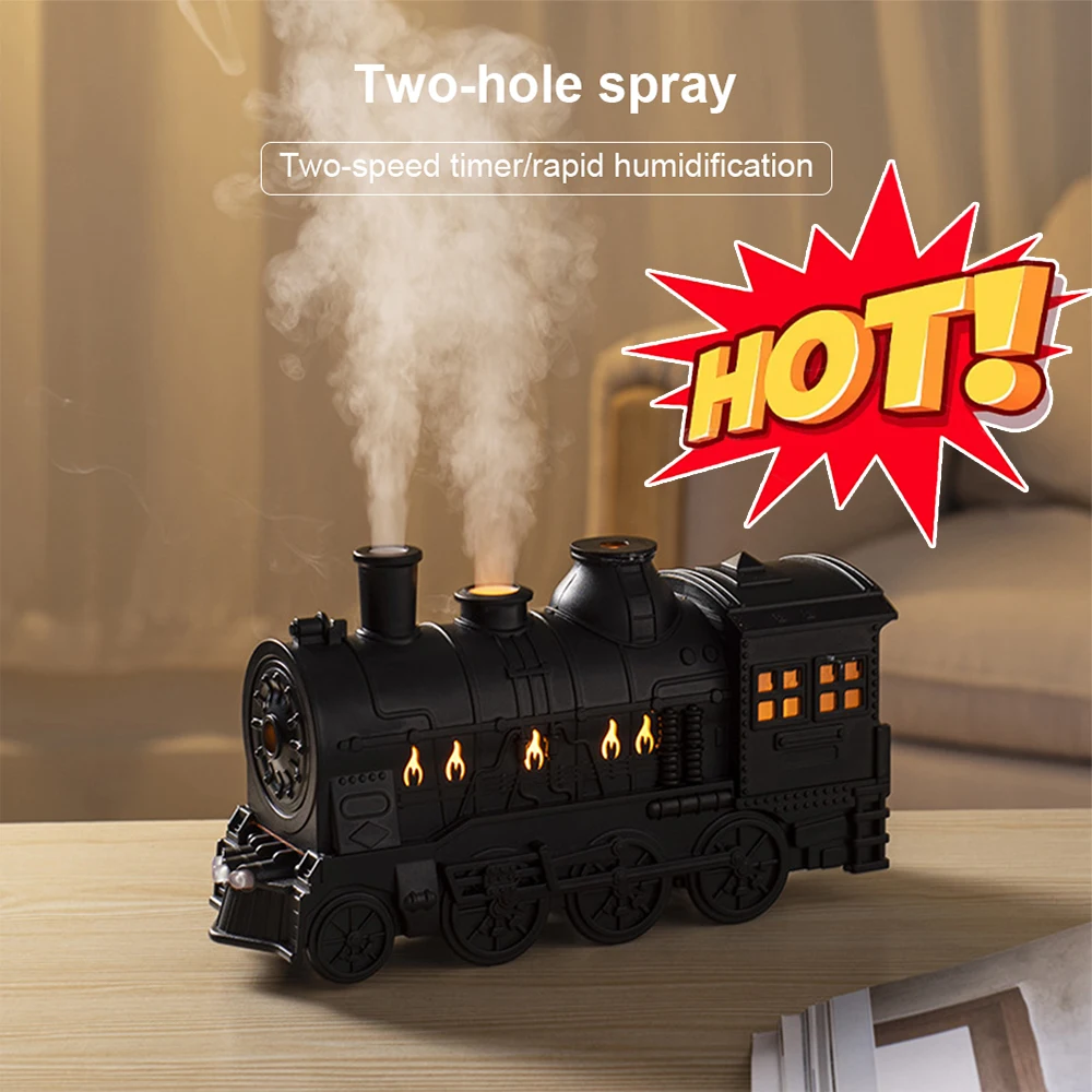 

Mini Train Shape Aromatherapy Essential Oil Diffuser Ultrasonic Cool Mist Air Humidifier with LED Lamp Aroma Difusor Atomizer