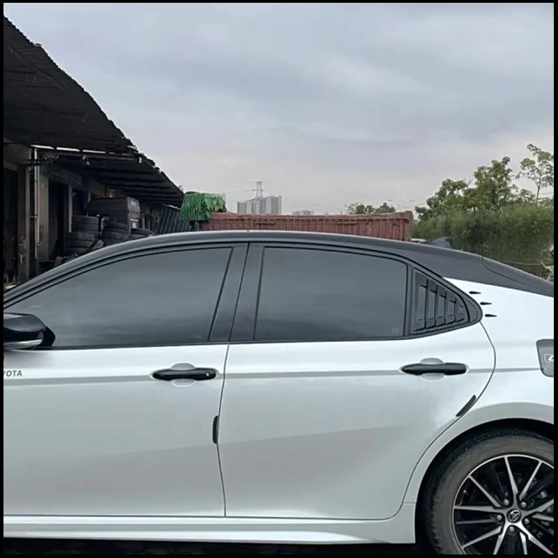 Car Styling For Toyota Camry 2018-2022 8th Rear Triangular Window Blind Shades Louver Vent Cover Trim Decorate Auto Accessories