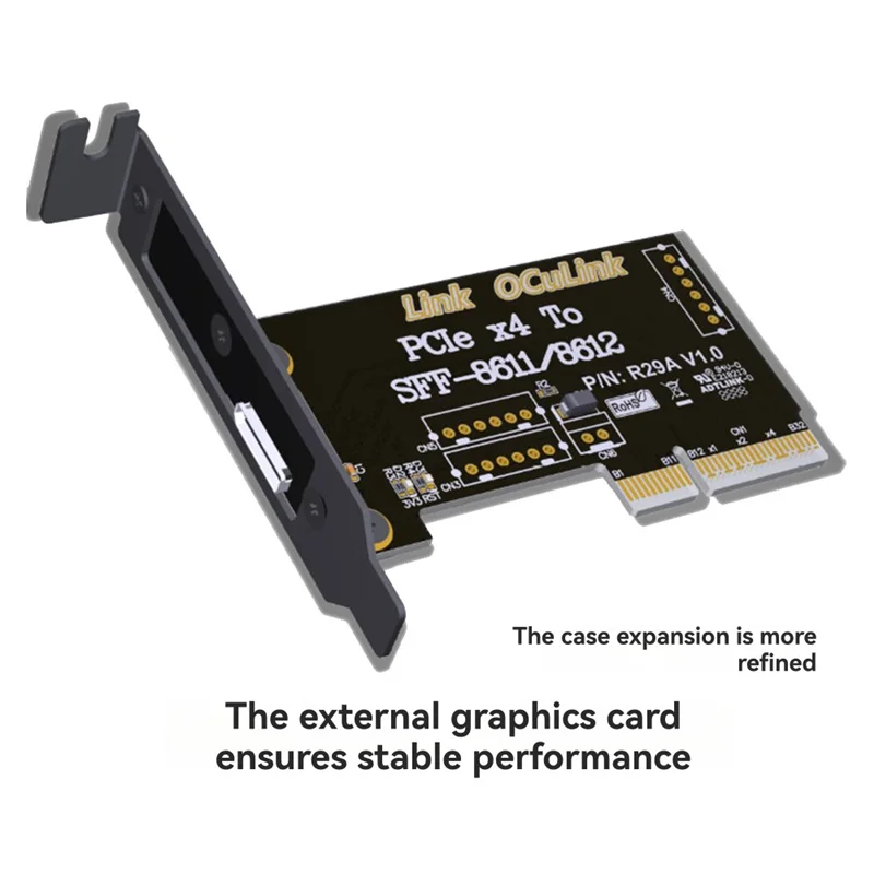 ABZW Pcie4.0 X4 zu SFF-8611/8612 Adapterkarte Pcie X4 4.0 Externe Hochgeschwindigkeits-Erweiterungsschnittstelle Externe Unterstützung Chassis