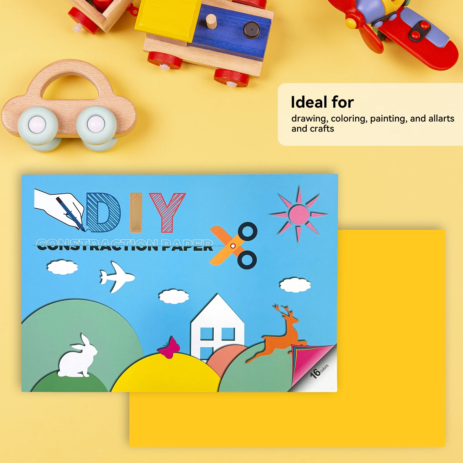 

DIY Holiday Cardstock Book: 16 Colorful Sheets, A4 Size, Hands-On Skills, 4-7 Years, Gift for Kids