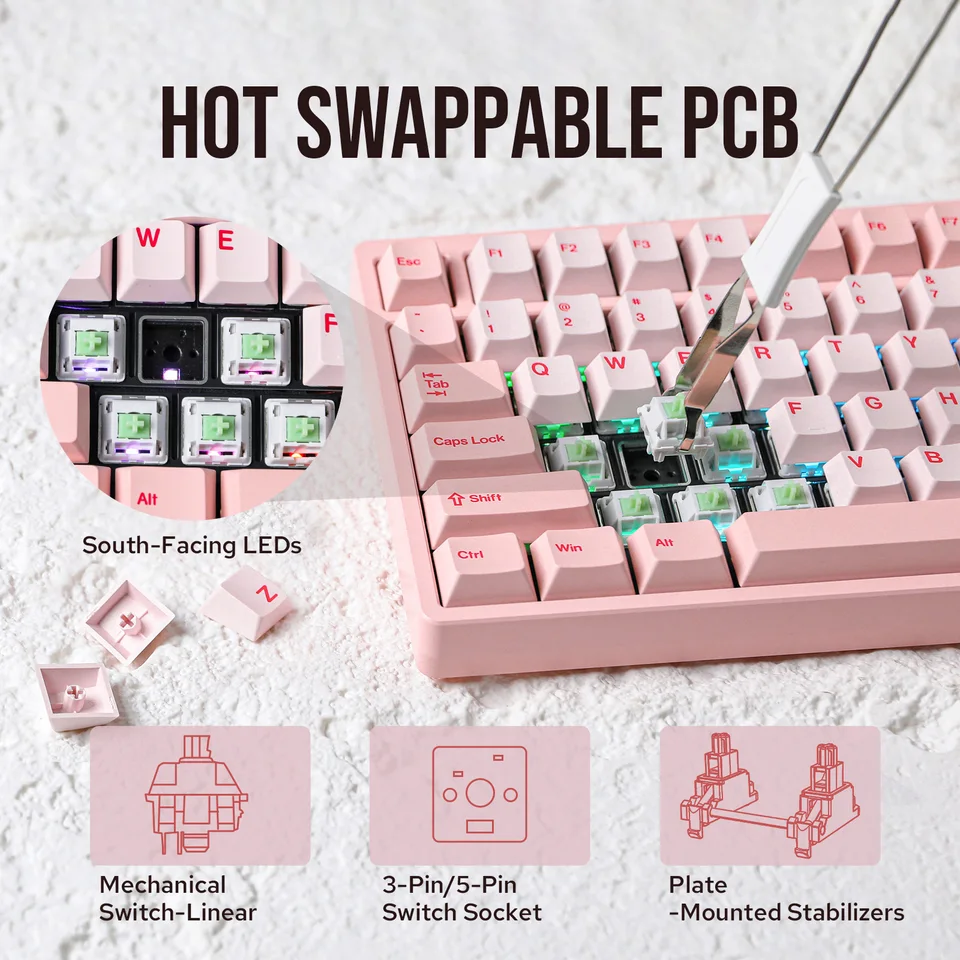 KiiBOOM Moonshadow V2 75% QMK&VIA 有線/Bluetooth5.0/2.4GHz