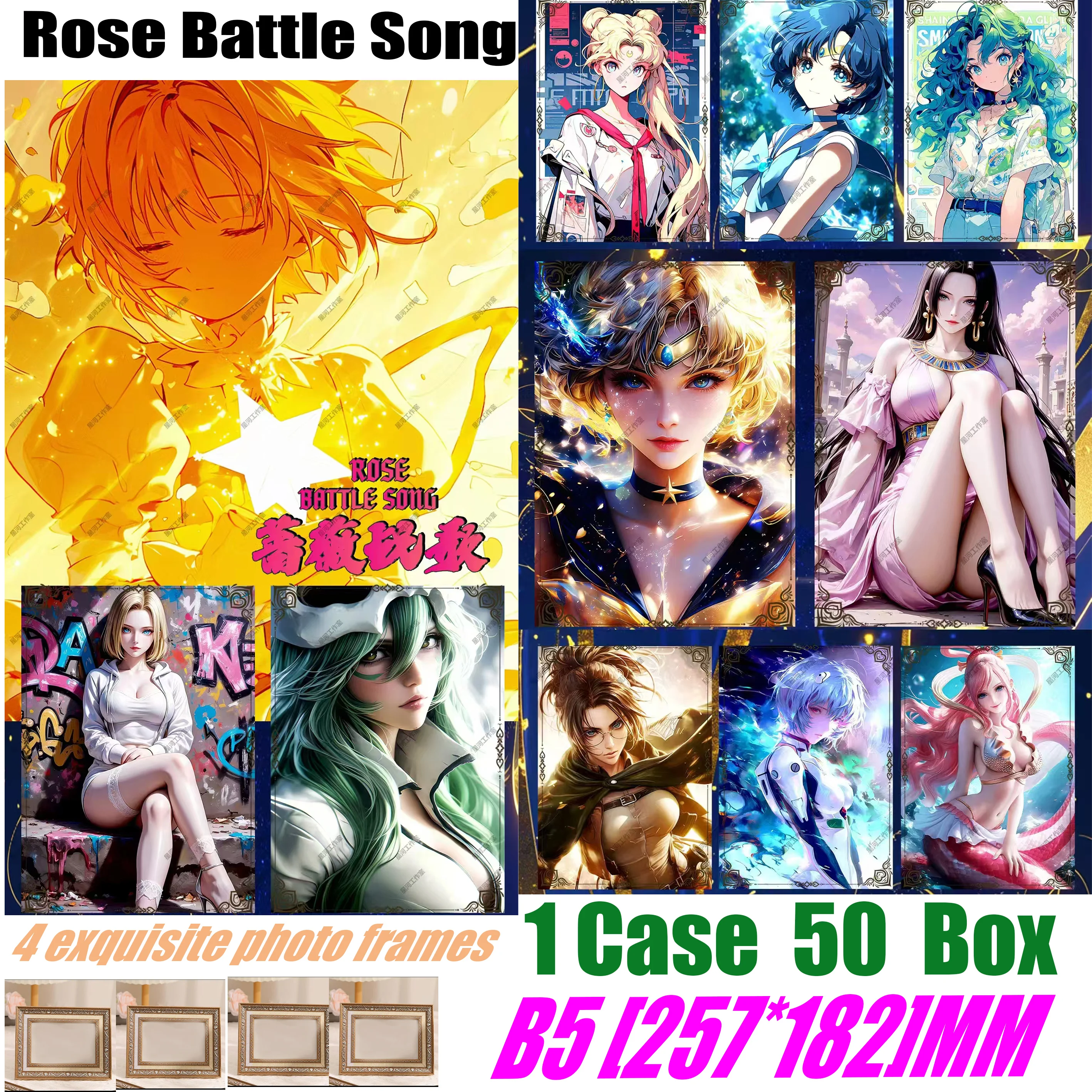 

Wholesale Goddess Story Rose War Song B5 Character Two Dimension Sexy Game Collection Card Acrylic Card Hobby Wife Gift Bikini