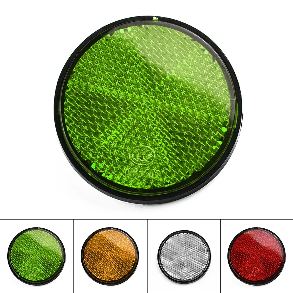 Reflector Circular Universal para coche, camión, motocicleta, ATV, bicicleta, pegatinas, calcomanías, verde/rojo/blanco