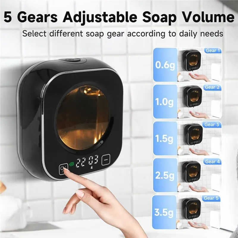 A38T-Smart Automatic Hand Washer Infrared Sensor Liquid With Digital Display Of Temperature For Kitchen Soap Dispenser In Gel Fo