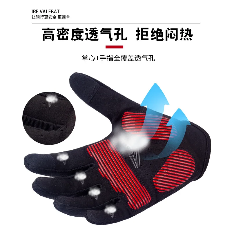 Oferta especial guantes de ciclismo dedo completo deportes al aire libre bicicleta primavera y verano silicona antideslizante absorción de impacto transpirable