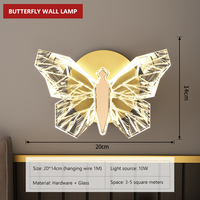 LED Butterfly Wall Lamp Nordic Pendant Lights Indoor Lighting Living Room Luxury Decoration Hanging Light Bedside Corridor Stair