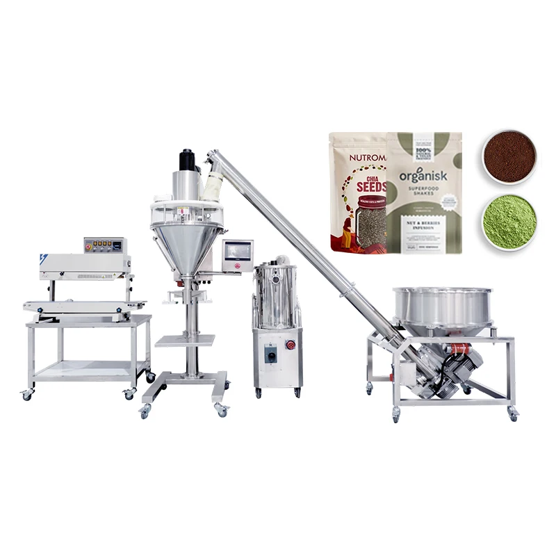 Semi Auto Powder Filling Machine Custom High Precision Automatic Quantitative Weighing Auger Type for Coffee Spice Food Industry