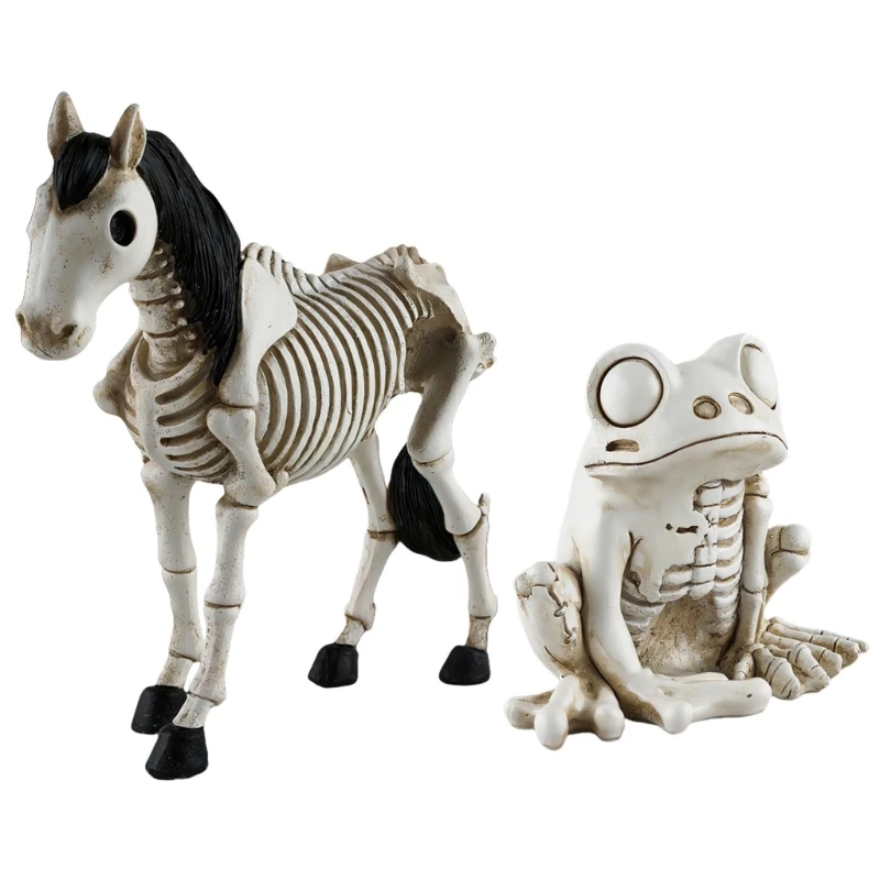 

Halloween Skeleton Horse Bone Desk Decors Resin Craft for Horror Atmospheres Dropship