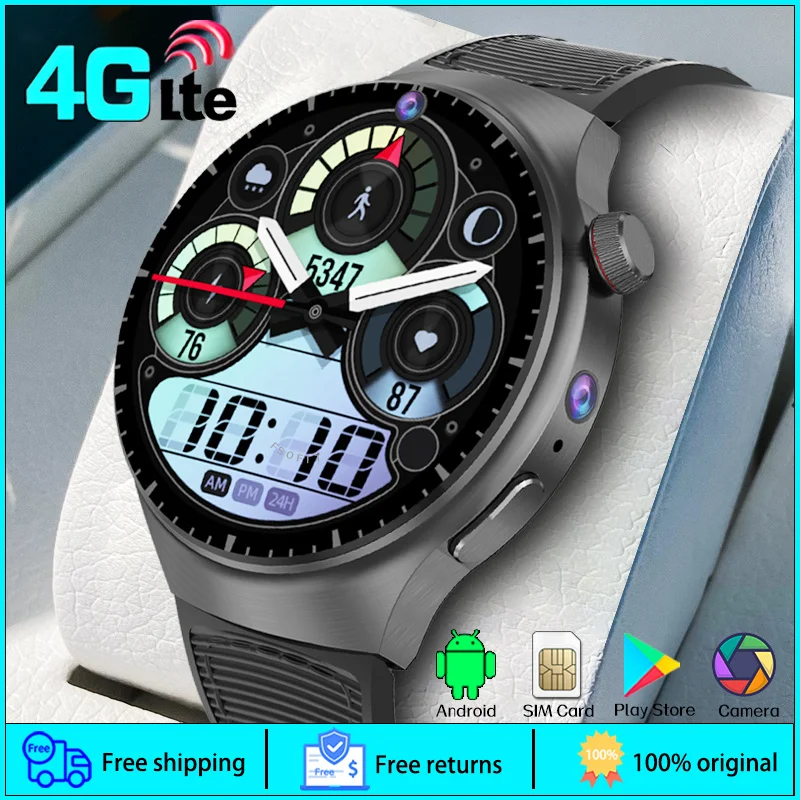 Smartwatch 4G SIM-карта, Android os Smart Watch 2024, камера, видеозвонки, GPS, 4G Интернет, WIFI, беспроводной быстрый доступ к Интернету