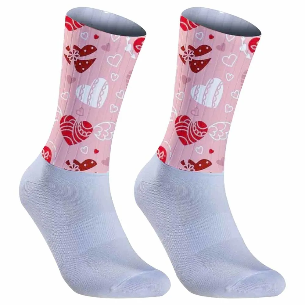 Men Women Road Bike Socks Breathable Cycling Socks Anti Slip Silicone Seamless Aero Socks New image 5