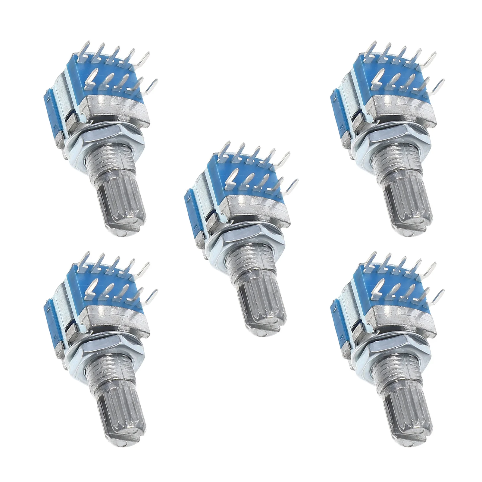 

5Pcs Multi-Position Rotary Switch Metal Encoder Mini Compact Size Precise Control Replacement Encoder for Audio Industrial