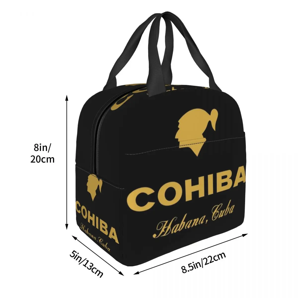 Cohiba Habana Cuba Cigar Lunch Bags Insulated Bento Box Portable Lunch Tote Resuable Picnic Bags Cooler Bag for Woman Girl Work