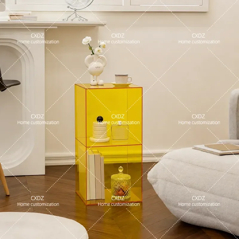 Acrylic Floor to Ceiling Storage Shelf Multi Layer Display Rack for Living Room Entrance Desktop Small Cabinet Organizer Box