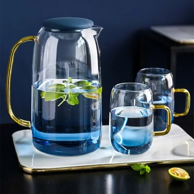 

Glass cold water pot domestic high temperature resistant large capacity teacup heat-resistant explosion-proof teapot juice pot