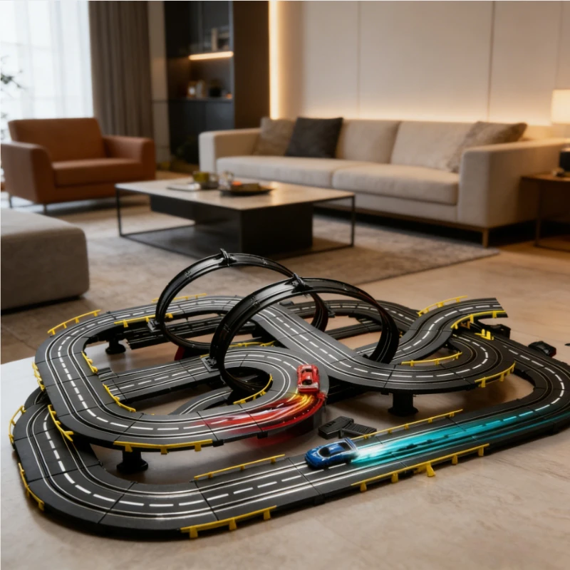 Pista de Corrida Elétrica Autorama 1:43 - Conjunto de Brinquedos de Carro de Corrida em Diecast, Sem Bateria, Jogo de Corrida Competitivo, 18 Anos ou Mais