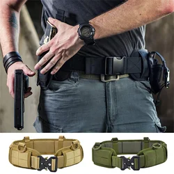 Multifuncional Outdoor Militar Tático Batalha Belt Set, Caça Militar Inner Cinto, CS Tiro