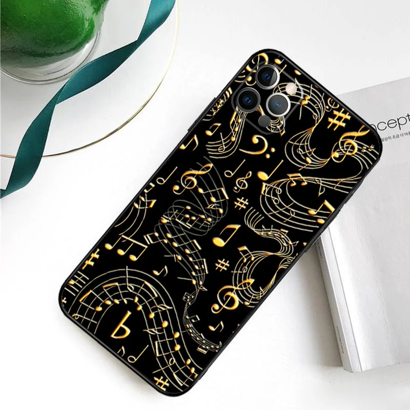 Piano Keys Musical Phone Case For iPhone 14 13 12 11 Pro Max Mini XS X XR 6 7 8 Plus SE 2020 Soft Cover Case