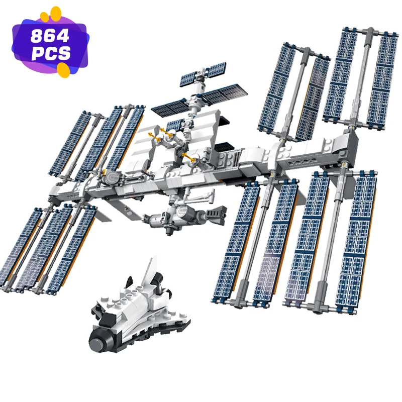 876pcs Ideas 21321 International Space Station Building Blocks Kit Bricks Classic Movie Model Kids Toys Boys Toy Children Gift