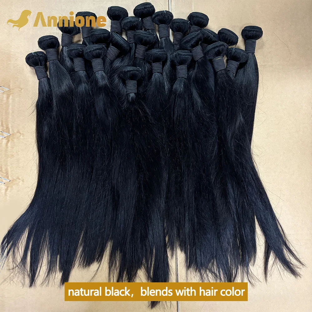 Straight Bundles 100% Human Hair 1/3/4 Raw Hair Bundles Deal Brazilian Hair Remy Extension Double Weft Hair Weaving For Women