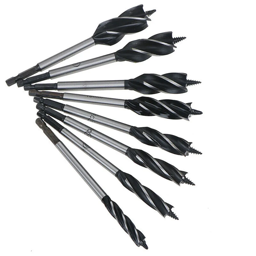 

Fast Cut 1025mm Wood Drill Bit with Spiral Auger Carpenter Joiner Tool Featuring 4 Blades and Hexagon Shank to Reduce Splitting