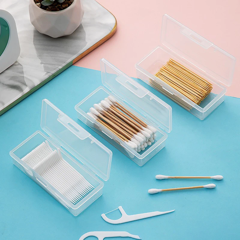 1~10PCS Portable Travel Box Cotton Swab Holder Case Detal Floss Jewelry Organizer Container Dust-proof Jewelry