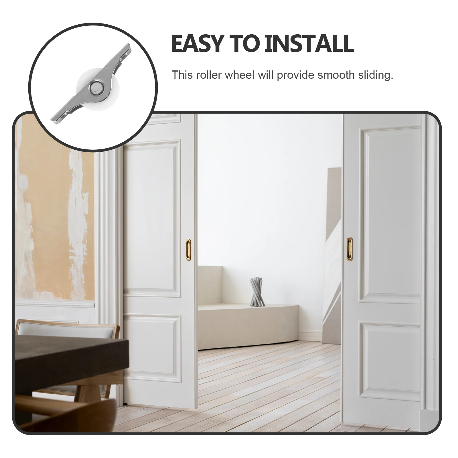 

4pcs Wheel Metal Door Wheel Cabinet Wheels Wardrobe Roller Replacement Durable Smooth Home Door Roller Office Store