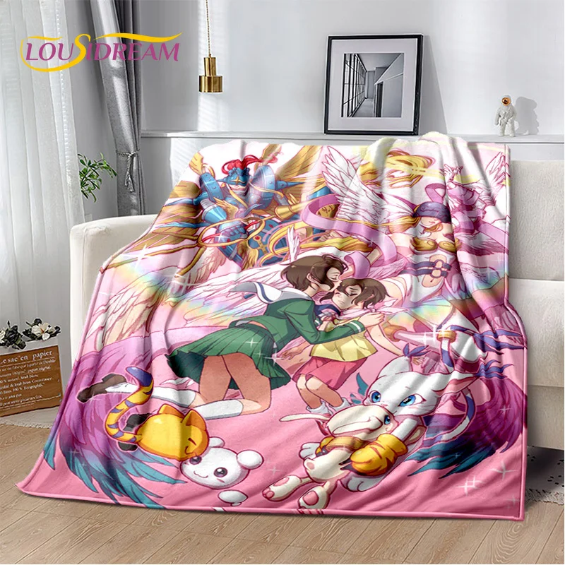 Cartoon Digimon Adventure Monster Soft Plush Blanket,Flannel Blanket Throw Blanket for Living Room Bedroom Bed Sofa Cover Child