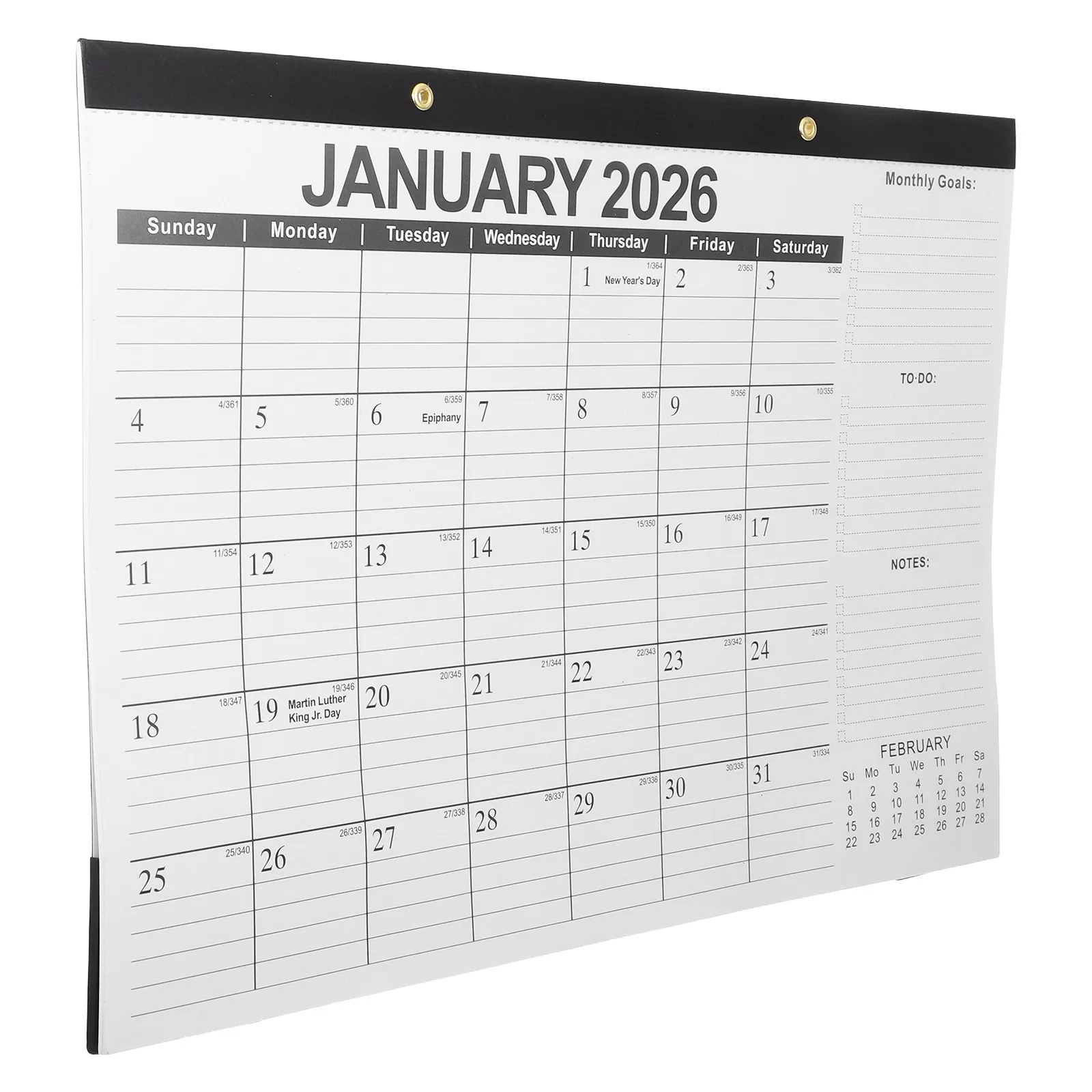 

18 Month Wall Calendar 2026-2027 Spacious Grid Layout Functional Monthly Planner for Teachers Professionals Students Daily