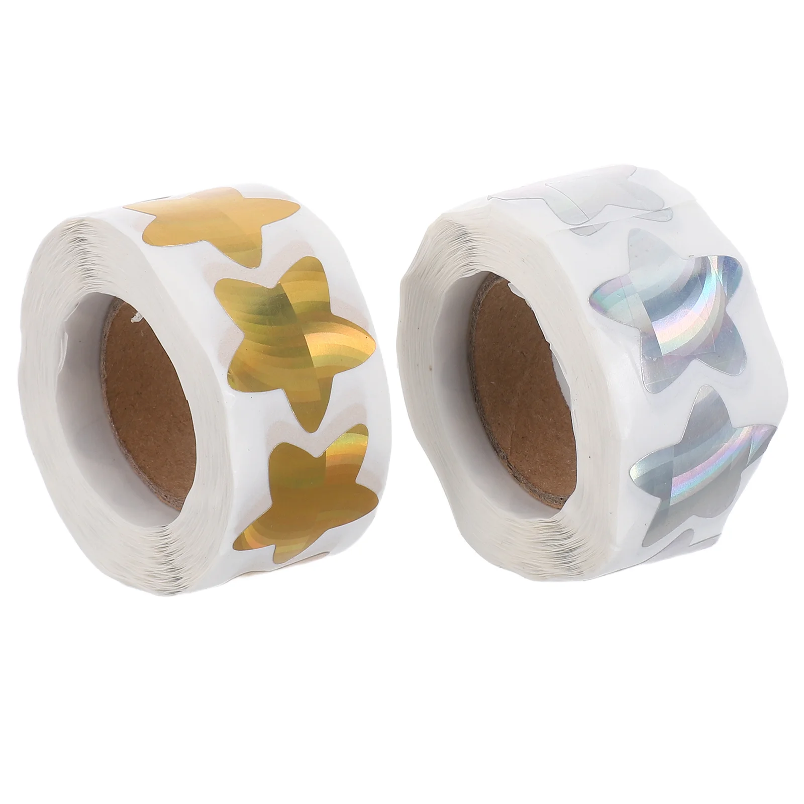 500 قطعة نجمة ذهبية مستديرة ختم ملصقات ورقة لاصقة تسميات لفة كيس الحلوى المغلف الأعمال الصغيرة التعبئة والتغليف ملصقات مكافأة #5