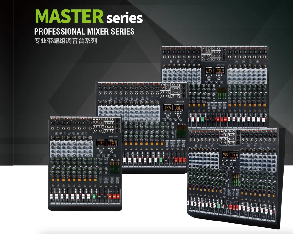 16-канальный профессиональный Bluetooth-микшер, 199-битный DSP, 4-диапазонный эквалайзер, MP3, 48 В, USB со звуковой картой, запись