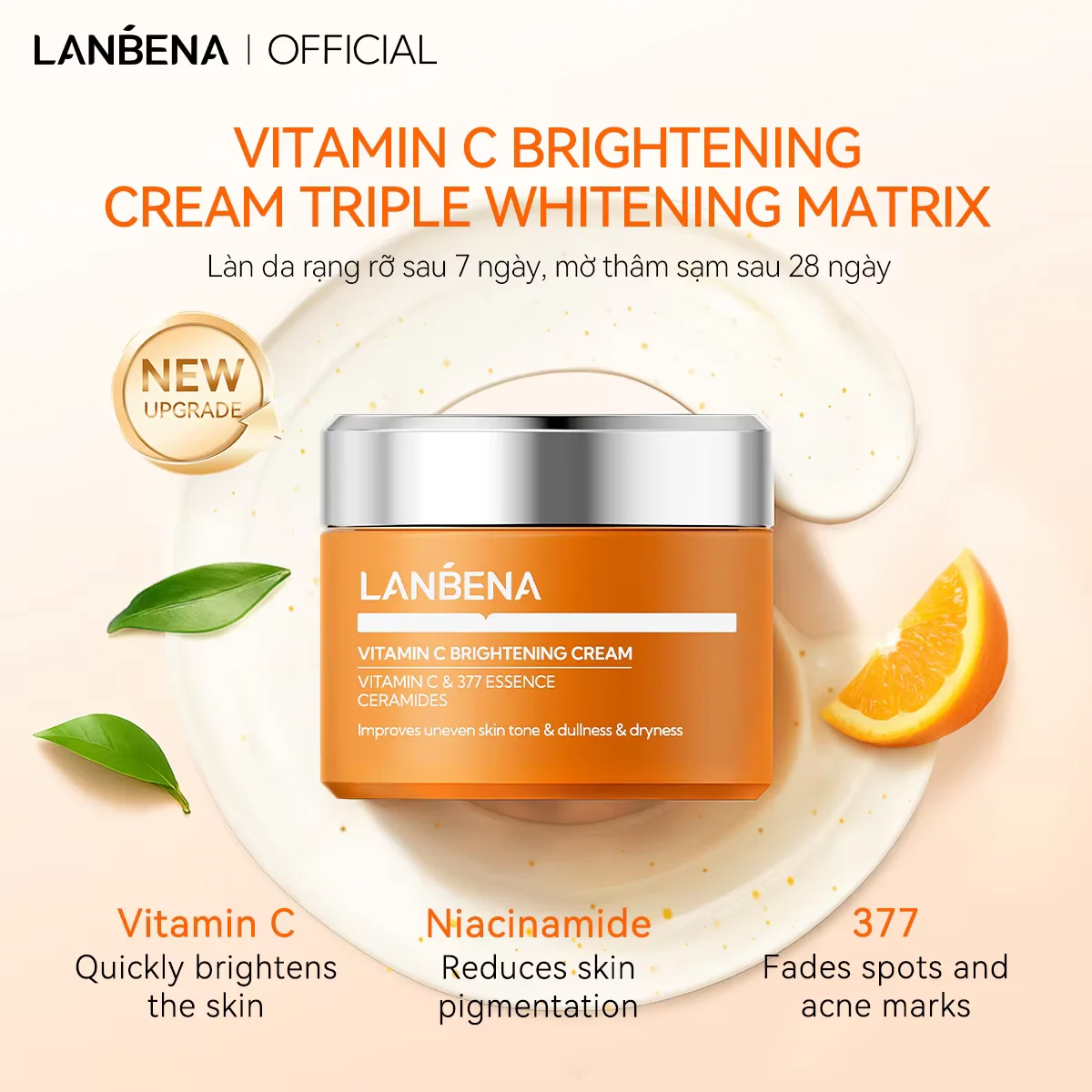 LANBENA VC Toner Essenz Creme Aufhellend und Feuchtigkeitsspendend 3-teiliges Set – Detail 5