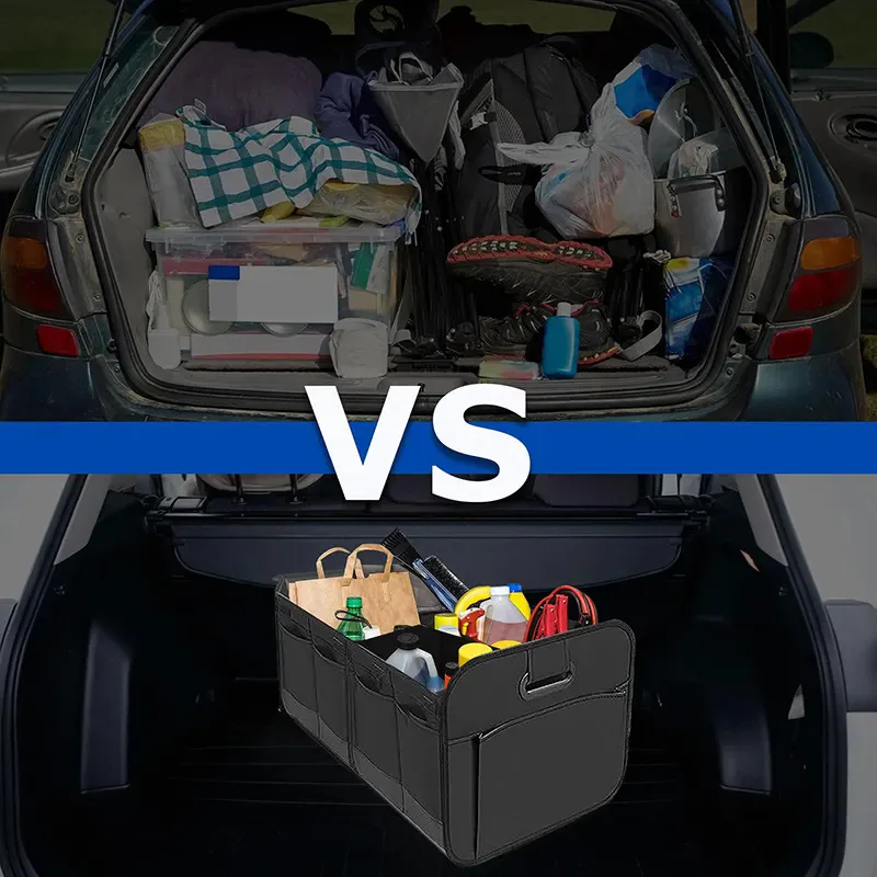Car storage box, multi-functional storage box, foldable trunk, interior organization