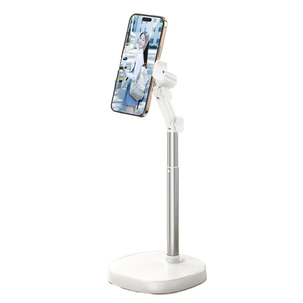 

Adjustable Height Telescopic Phone Stand Stable Base 360° Rotate Desktop Phone Holder Portable Universal Mobile Phone Bracket