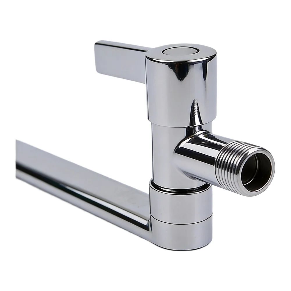 Cleaning Tasks 30cm Rotatable Faucet Wall-mounted Water Tap Water Splash-free Faucet Rotating Functionality Clean Organized Look