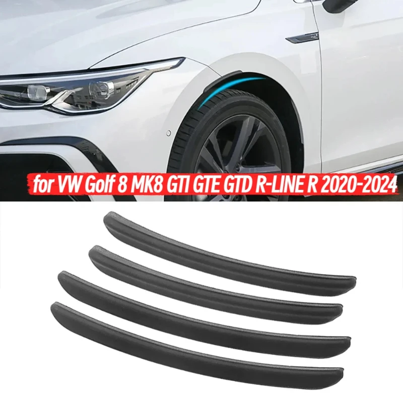 4pcs Car Bumper Fender Wheel Eyebrow Lip for VW Golf 8 MK8 GTI GTE GTD R-LINE R 2020-2024 Glubsport Accessories