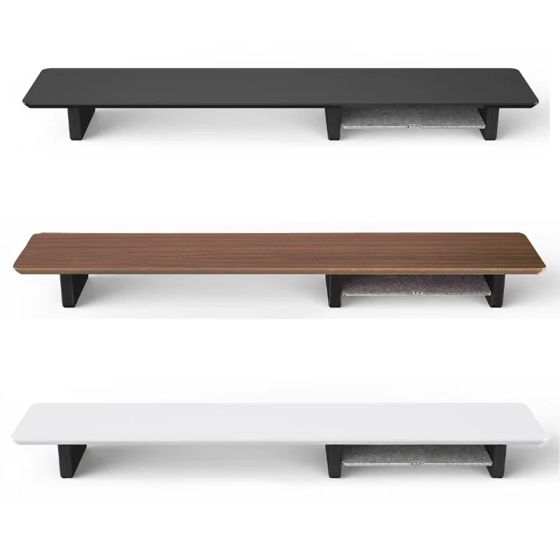 

Walnut Wood Monitor Height Increase Stand Laptops Stand Heat Dissipation Screen Shelf Desktop Organization Racks Space Saving