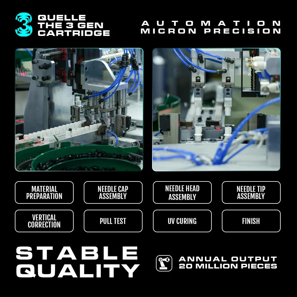 QUELLE 20 قطعة إبر الوشم المهنية RL/RM/RS/M1 0.30/0.35 مللي متر شبه تجميل دائم الوشم الإبر لوازم الوشم الفن #6