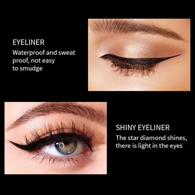 Wodoodporny matowy czarny Eyeliner w płynie koreański makijaż dla kobiet szybkoschnący gładki Eyeliner długotrwały dolne rzęsy